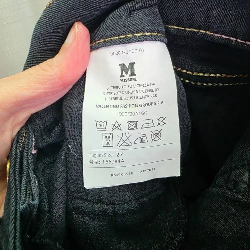 Missoni Denim Black Skinny Jeans Size 27